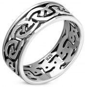 Celtic Knot Mens Ring Sterling Silver, rp136